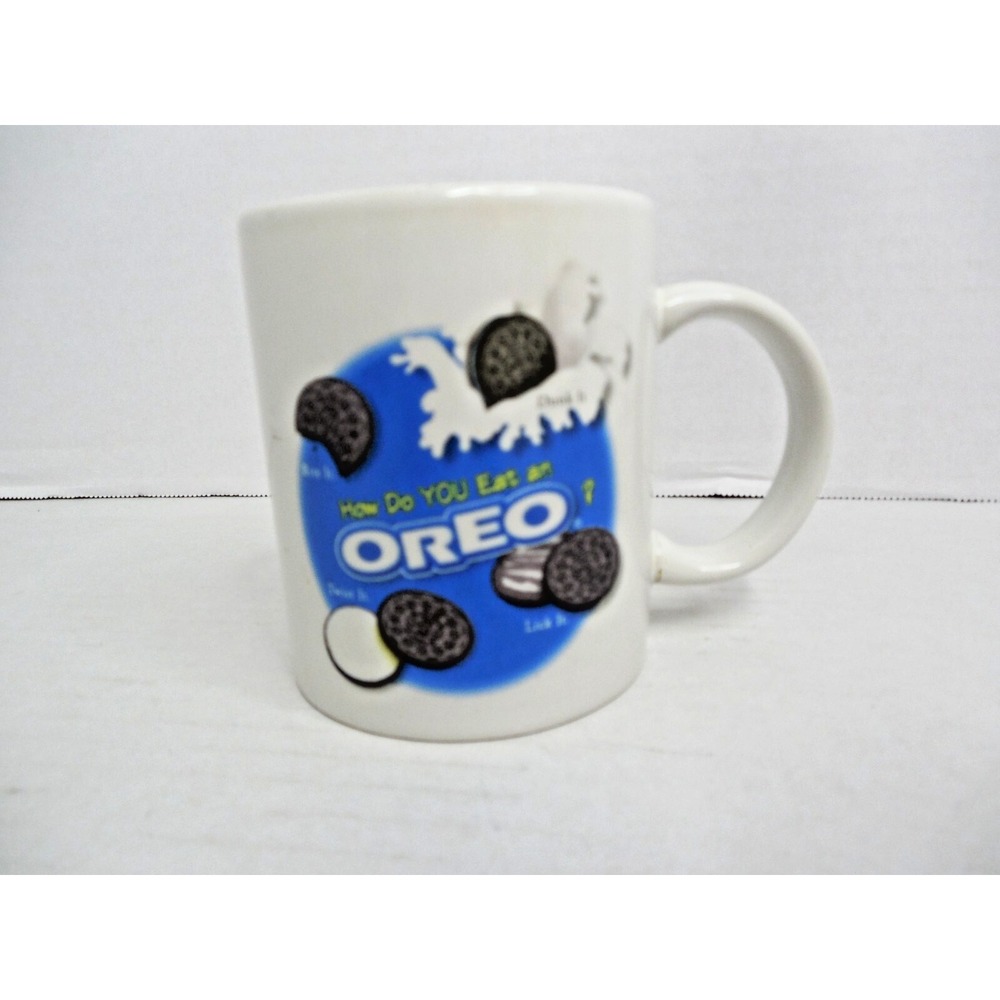 Houston Harvest Oreo Coffee Cup Mug "How Do YOU Eat An Oreo" 10 oz